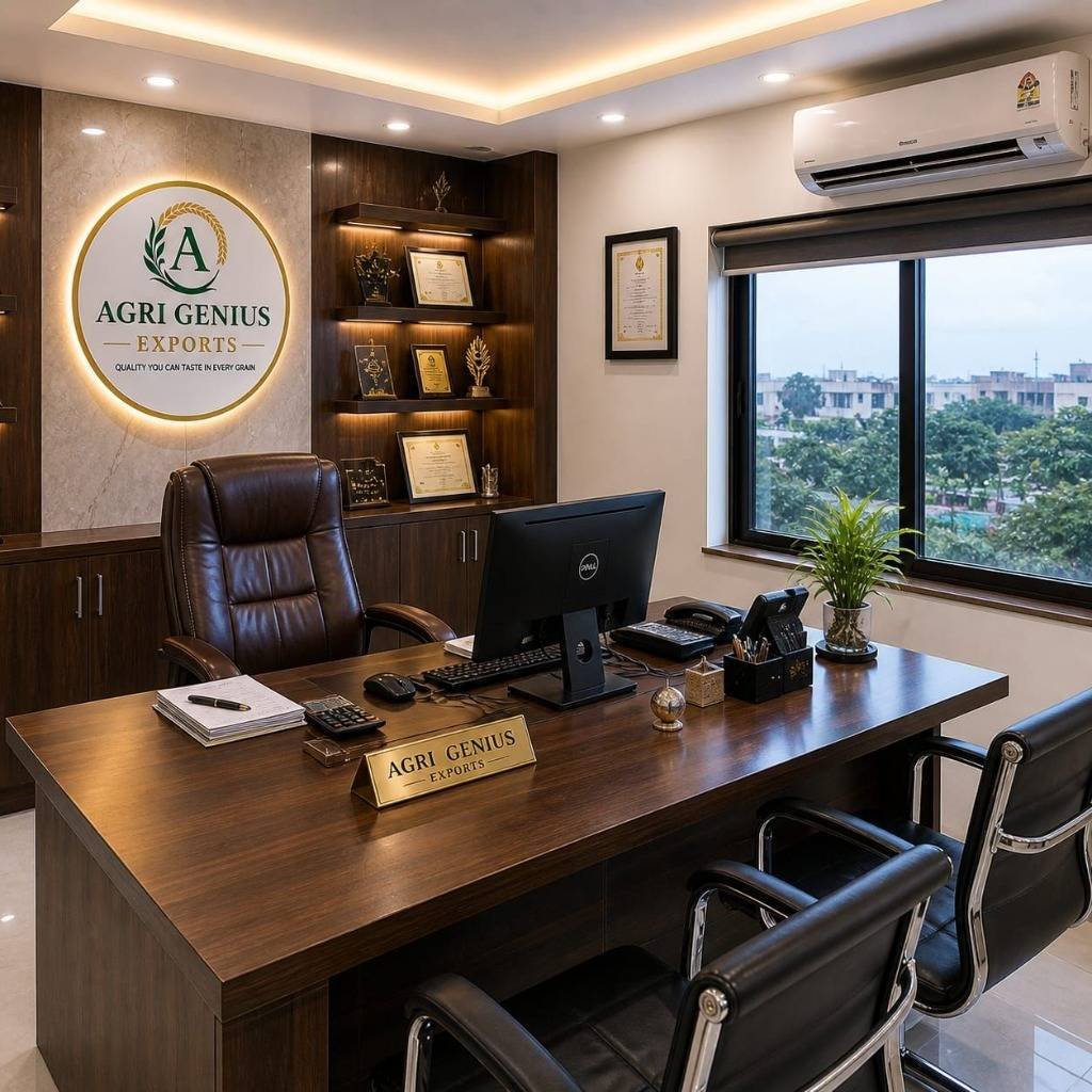 Managing Director's executive office at Agri Genius Exports headquarters